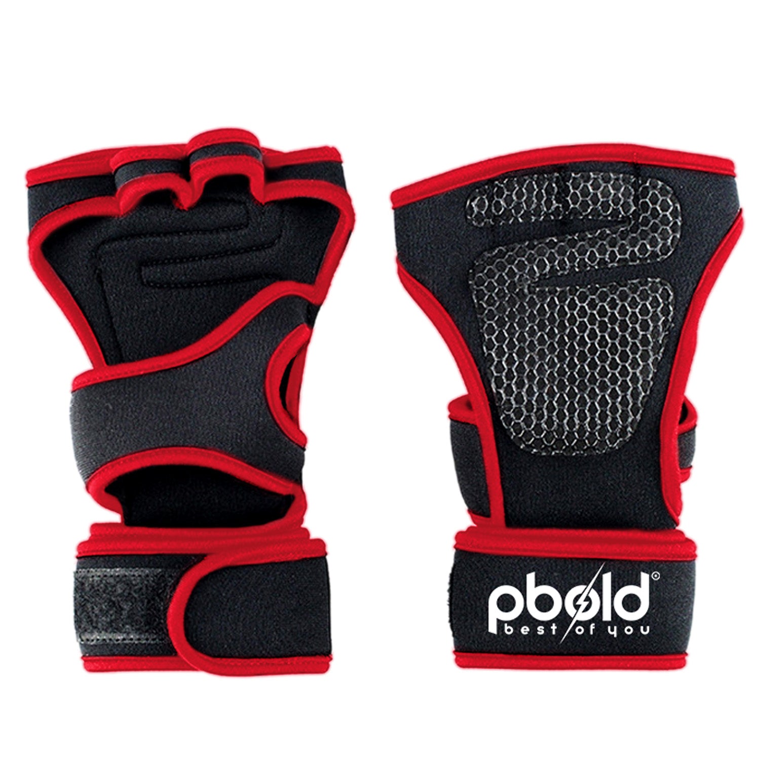 Guantes Gimnasio Con Muñequera V2 Pbold